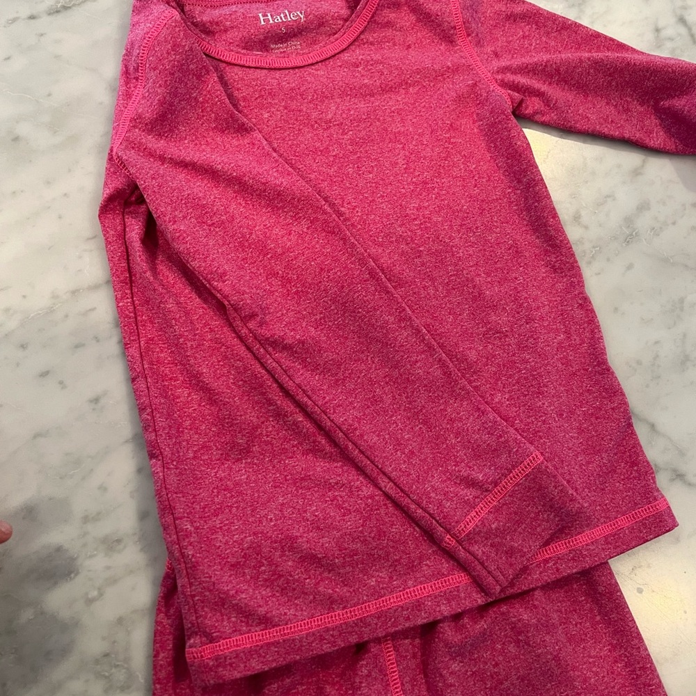 Girls base layers- worn once- Hatley brand size 5